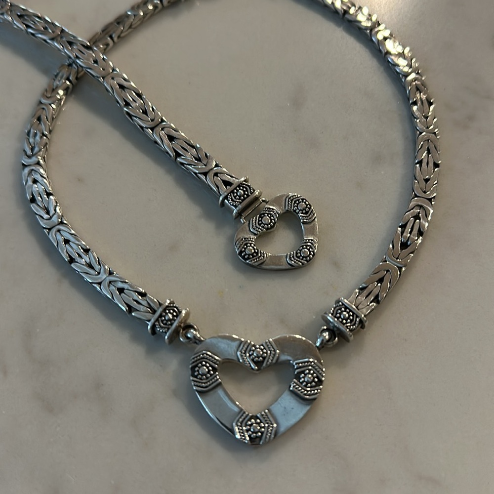 Sterling heart necklace and bracelet set. Craftsmanship is amazing.